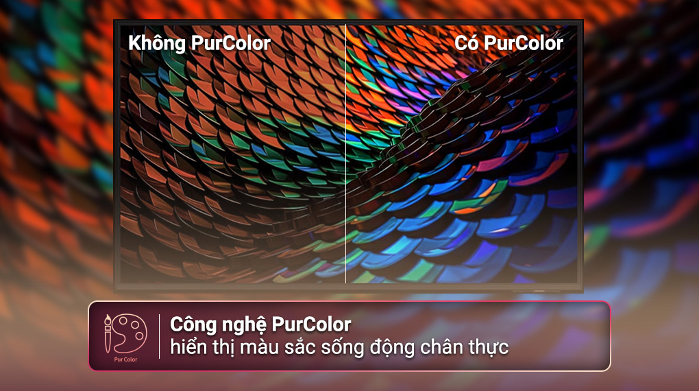 Công nghệ PurColor trên Smart Tivi Samsung 4K Crystal UHD 43 inch UA43DU7000