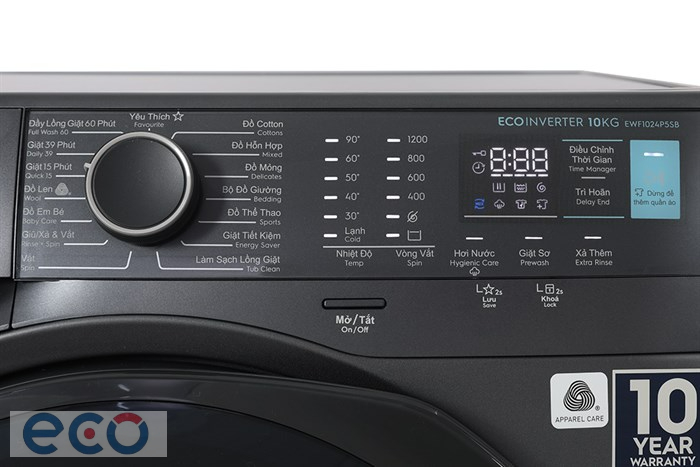 Máy giặt Electrolux Inverter 10 kg EWF1024P5SB
