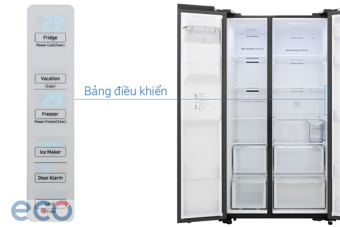 Tủ lạnh Samsung Inverter 635 lít Side By Side RS64R53012C/SV