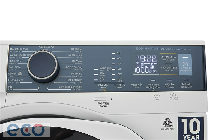 Máy giặt sấy Electrolux UltimateCare 500 Inverter giặt 10 kg - sấy 7 kg EWW1024P5WB