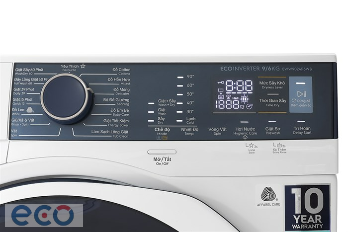 Máy giặt sấy Electrolux UltimateCare 500 Inverter giặt 9 kg - sấy 6 kg EWW9024P5WB
