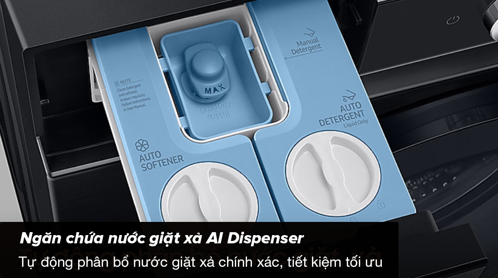 AI Dispenser tự động phân bổ nước giặt và nước xả