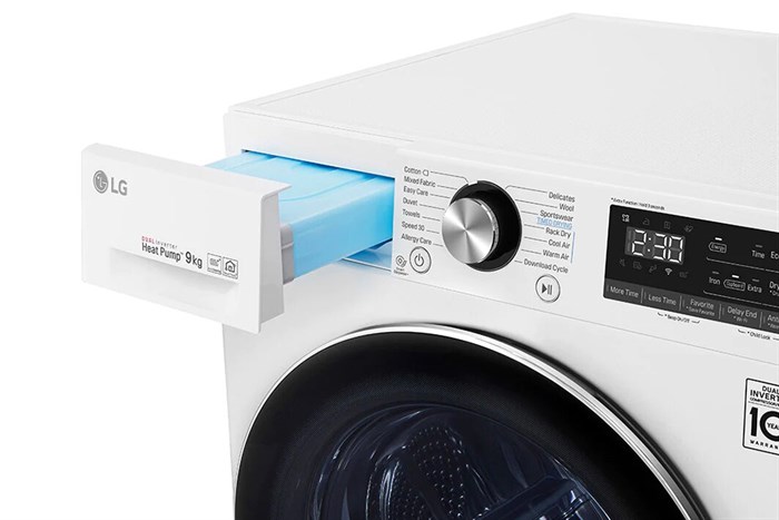 Máy sấy bơm nhiệt Heatpump LG Inverter 9 kg DVHP09W