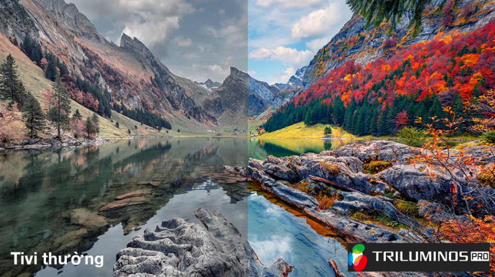 Google Tivi Sony 4K 55 inch K-55S30 công nghệ tạo màu Triluminos Pro