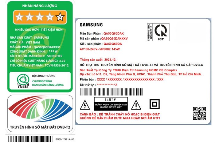 Smart Tivi QLED Samsung 4K 50 inch QA50Q60D Chính Hãng